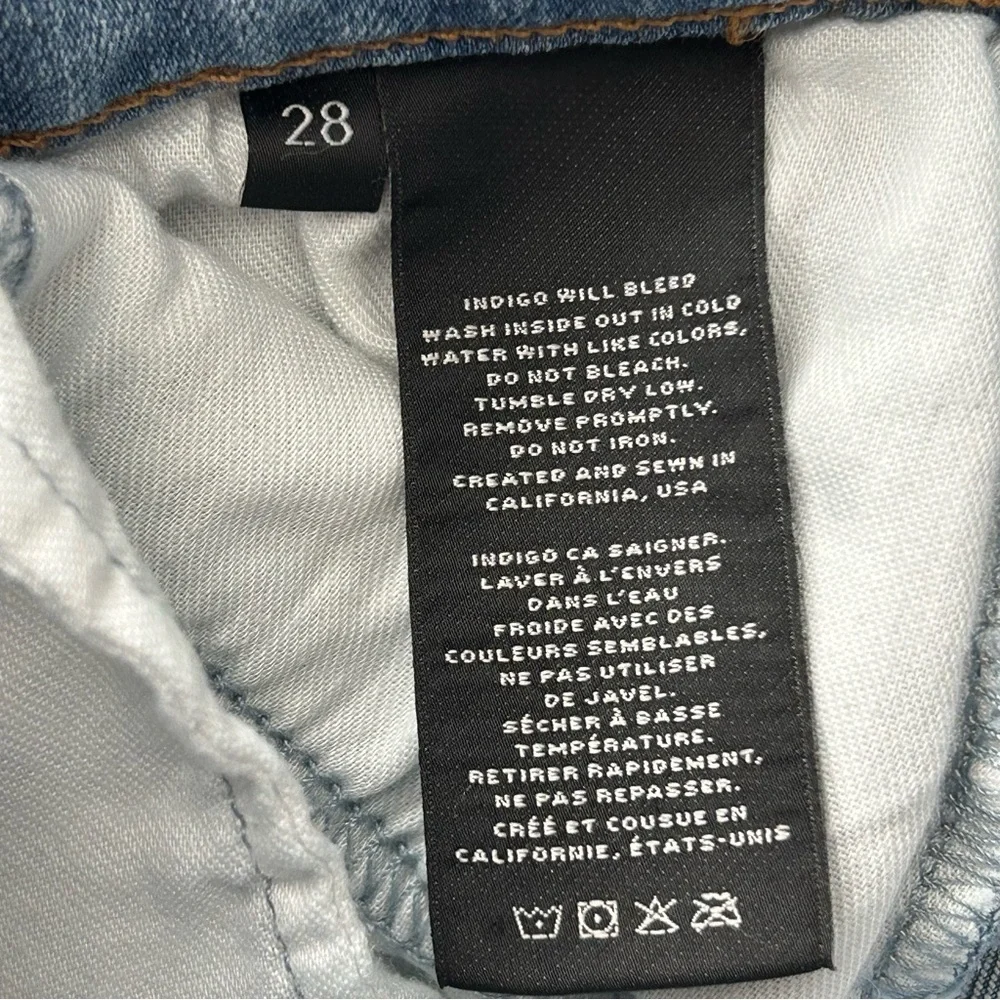 J Brand Cropped Rail Ocean Side Slim Straight Light Wash Stretch Jeans‎